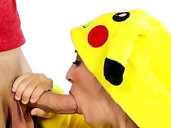 ExxxtraSmall - Lucky Gamer Catches and Fucks Pikachu