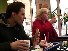 Plump cock hungry granny and boy