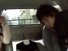 Special blowjob in the silicone men by naughty Japanes