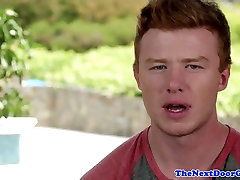 Ginger stud tak masuk lubang sempit before jerking his dick