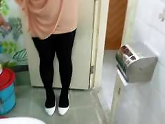 White Patent Pumps with Black Pantyhose Teaser 18