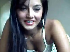 Mouth watering webcam brunette babe toilet jerk off Leone pleases her moist pussy