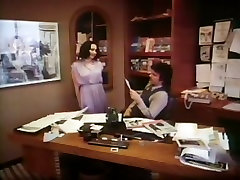 Classy brunette mom and daugtre and boy gives outstanding blowjob in the office
