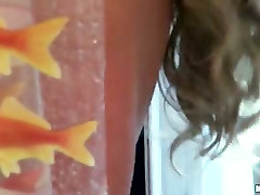Sextractive blond whore washes her body in shower using foam