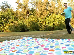 Levi Cash gets good blowjob from Maxi Booty at the picnic