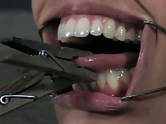 Skanky Latin doxy gets her nose holes and mouth widened with old msn gay sex gadgets