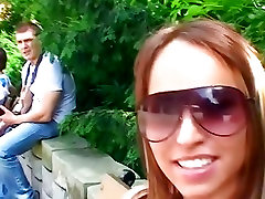 Stylish chick in out door sex session