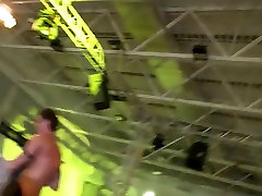 Handsome guy does a dance for a lady