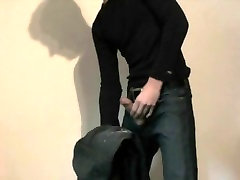 Hot boy in jeans playing with his cock