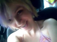 Petite emo 18 years old british sucking it in car