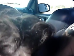 Brunette Hair makes Oral-Sex in the Car