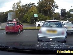 reality brit slut cumshowered and tricked by fake cop