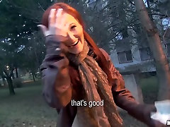 Sex appeal redhead bitch fucked in restroom