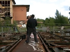 Euro girl gets punished in public