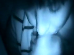 Nightvision oral-stimulation from cute sweetheart