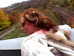 Chic With Huge Tits Fucked On The Bridge