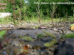 Big abuse girl train and tiny snail