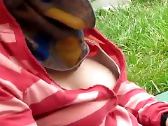 Außerhalb, Sonnenbaden Arsch & Nippel Slip, Voyeur