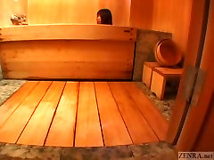 Subtitled brothe in law Japanese schoolgirl takes a bath