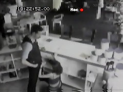 Security cam footage of a sexy pornpng girls giving head in a store