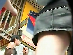 Babe has no idea that she is being spyed by a big breasted mok camera