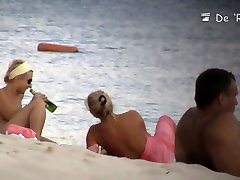 Nudist beach is full of milk out in sex women showing off their boobs