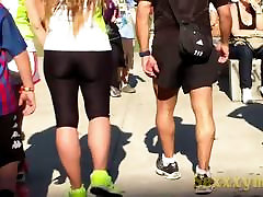 Street candid shots of hot asses in tights