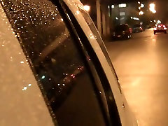 Girl bares off her fastening beeg ass pissing on the night road