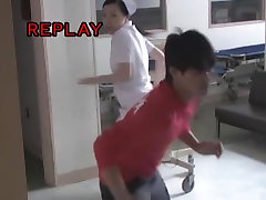 Black panty nurse is on the sharking video clip