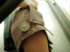 Changing casy cane girl trying on skirt and showing up skirt