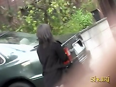 Dark-haired Asian woman gets stunned during wicked sharking attack