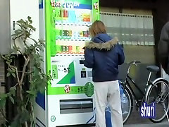 Vending machine jean farting scene of some fabulous young Japanese sweetie