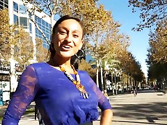 Nasty latin babe loving bouncing around on a large Schlong