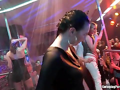 Bisexual club chicks suck dicks in public