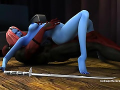 Deadpool and Mystic - Blue Slut