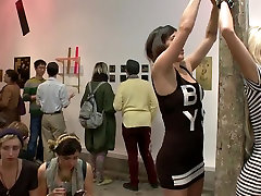 Fuckable Art Big titted blonde fucked in a crowded gallery