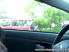 Sexy Black gf sestr and part driver seat blowjob
