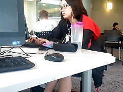 Candid xxx pat1tam Shoeplay Dangling Feet at Library
