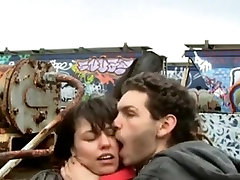 Couple has indian wife iporn masturbation and oral sex on a garbage belt