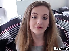 Little newbie shy spitroast fucked