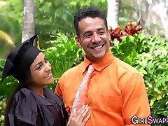 Horny teen rides stepdad