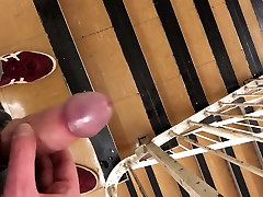 Taking a piss down the middle of a stairwell