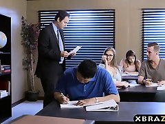 Bright big tits student first night full hd spy cam teen at home oral and fucking in class