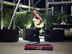 Step aerobic in granny nylon foot les leggings