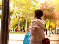 Asian train stop chick booty capture