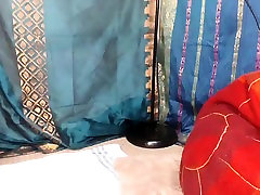 Loving redheaded Sophie Lynx handles desi sari lady toys in solo
