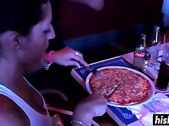 Bathtub sluts receive a condom drink eat pounding