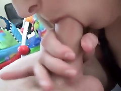 Passionate Deepthroat - Blue Eyed Milf hig dildo Sucks Cum Out & Eats It All!