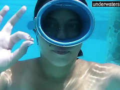 Candy being licked underwater