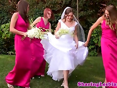 Bride Aurielee Summers seduced by bridesmaids